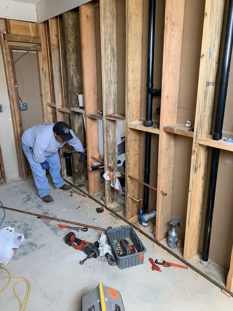 Commercial rough-in plumbing for Water Heater Replacement in Looper Lake